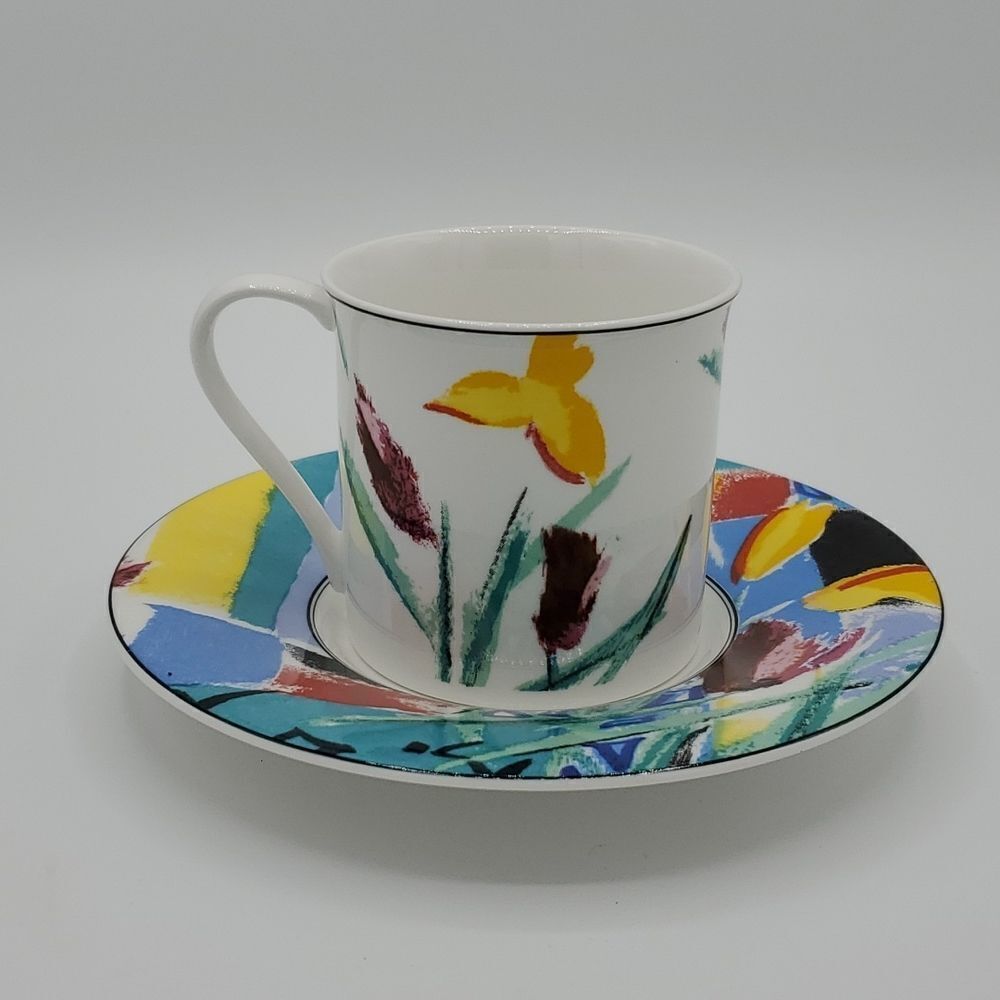 Vintage Mikasa Maxima Spring Bloom Cup and Saucer Set Japan